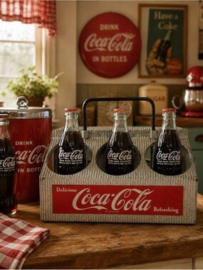 Vintage 1950s Coca-Cola Aluminum 6-Pack Bottle Carrier | Coke Crate Americana